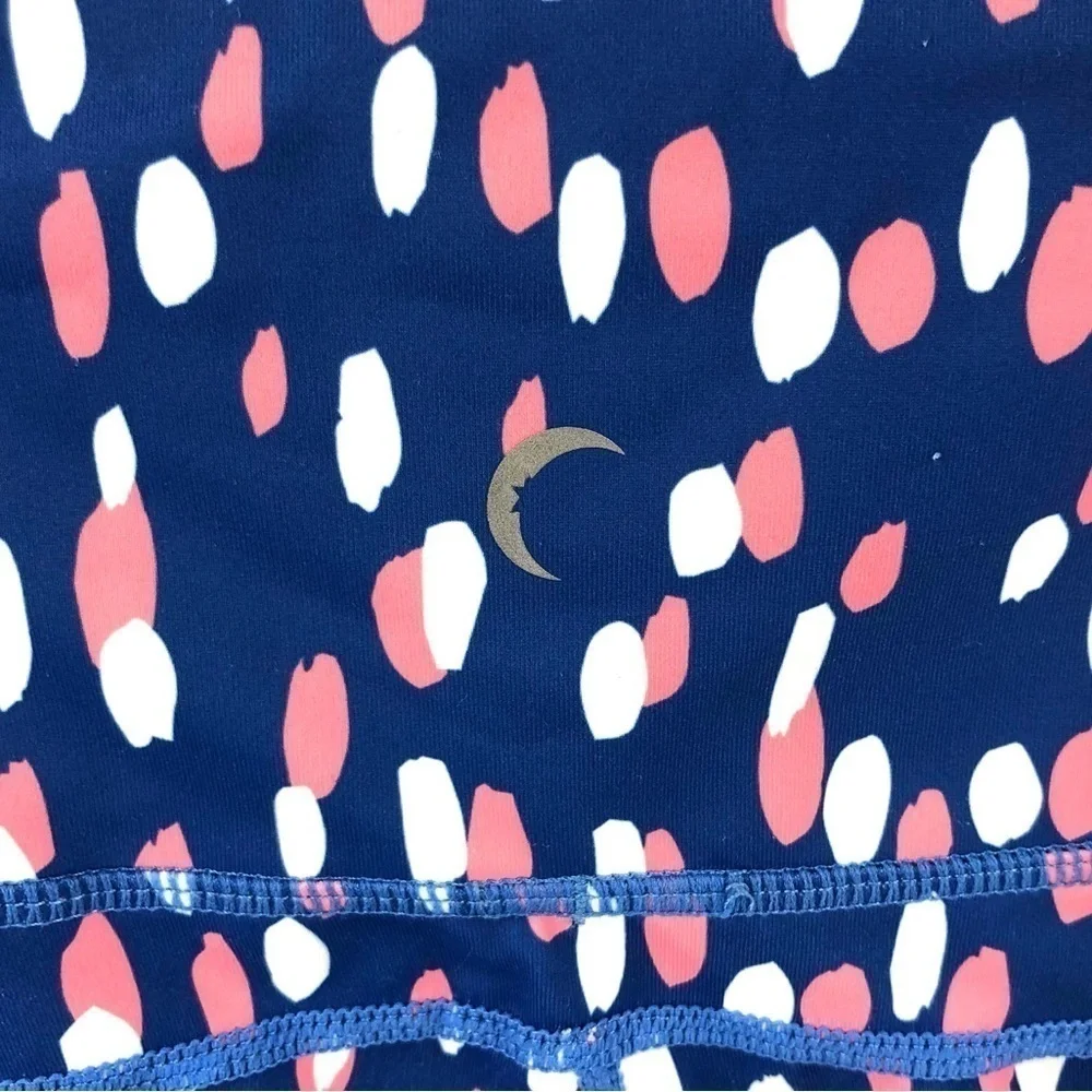 Zyia Drop Of Spring Pocket Light N Tight Leggings Cropped Blue Pink Size 2